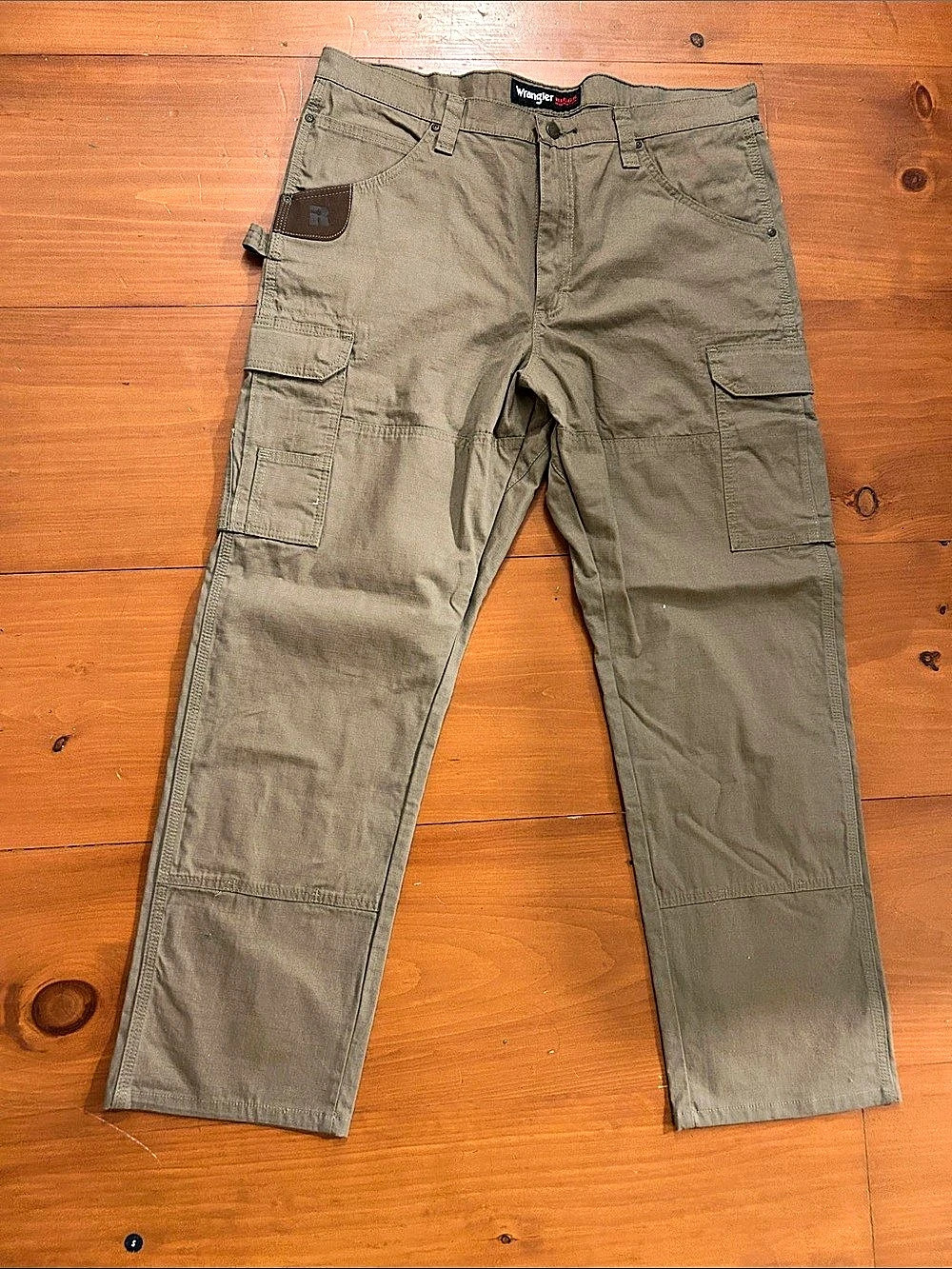 Wrangler RIGGS Workwear Ripstop Ranger Cargo Pants Brown Waist 38 x 32